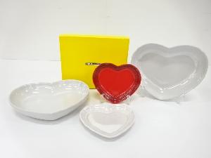 LE CREUSET　ル・クルーゼ　ハート　プレート　4点セット